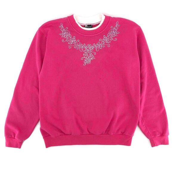 double collar crewneck sweatshirt Morning Sun 90s 1990s vintage - Picture 1 of 4